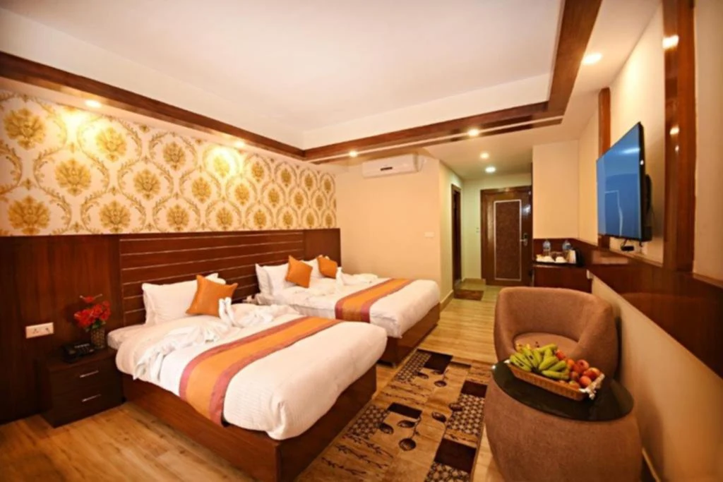 Example shared hotel room in Kathmandu