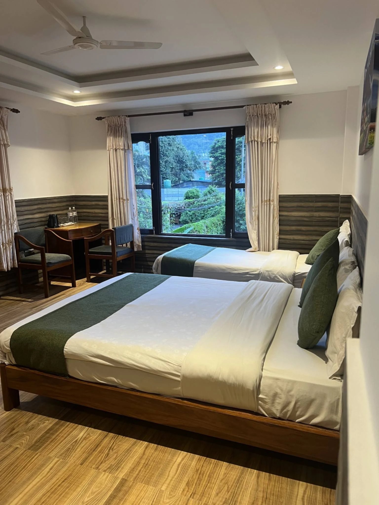 Example shared hotel room in Pokhara